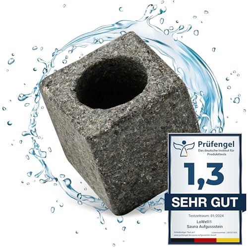 LoWell® Pierres de diffusion pour sauna - Accessoire pour séance sauna exceptionnelle - Diffusion idéale des cristaux de menthol - Pierre à vapeur pour huile essentielle - Chambre unique