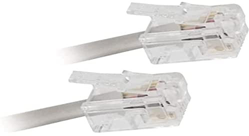 APM 570840 - Cavo ADSL Rj11 maschio/maschio di colore bianco 2M - Cavo morbido e flessibile per il collegamento a un alloggiamento o modem ADSL