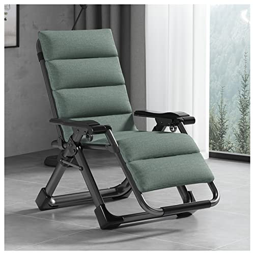 Relax-Liegestuhl, Relaxsessel Mit Liegefunktion, Liegestuhl Mit Verstellbarer Rückenlehne Und Armlehnen, Für Den Garten, Die Terrasse Oder Den Pool, Bis 150 Kg Belastbar(Color:Black,Size:Green)