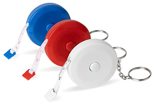 Schneidermaßband, 3 Stück, universal Massband mit 150 cm / 60 Gesamtlänge, 2in1 Maßband mit CM und Zoll Skalierung, Ausmessung von Kleidung, Körper-Fett, Rollmaßband, Rolle Messband in Rollschachtel