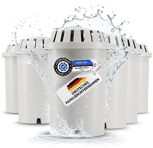 CIMYA Filtro de agua potable | Cartuchos de filtro [carbón activo] descalcificador de agua, ablandador de agua del grifo Filtro de agua de mesa (6)