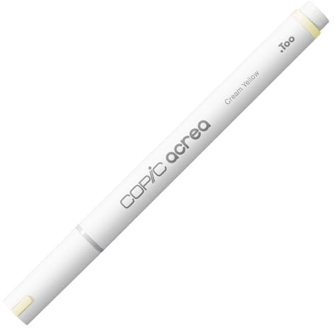 Copic acrea 016, cream yellow, paint marker with water and pigment-based ink, line width 0.8-1.2 mm
