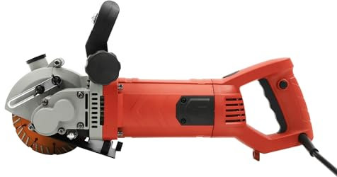 Electric Wall Chaser Wall Groove Cutting Machine Wall Chasing Tool 5500W 6500r/min Wall Grooving Machine Adjustable Wall Brick Ground Rebar Concrete Slotting Machine with Water Pump, Hose