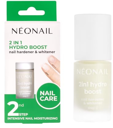 NEONAIL 2in1 Hydro Boost Nail Hardener and Whitener - Endurecedor Uñas - Endurecedor de Uñas Fragiles - Fortalecedor de Uñas - 7,2ml