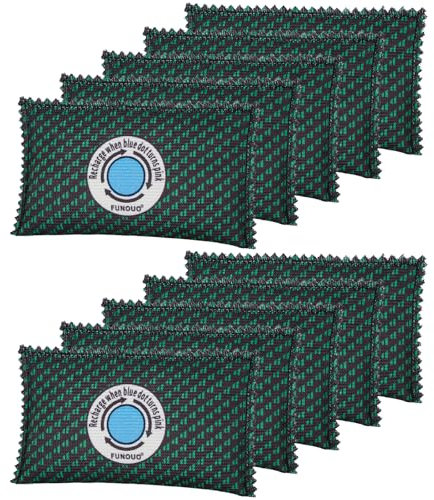 FUNOUO 100g Rechargeable Desiccant Pack of 10,Moisture absorbers for storage,Moisture absorbers Bag,Desiccant Dehumidifier bag,Dehumidifier for Home Closets,Gun Safe, and Cars