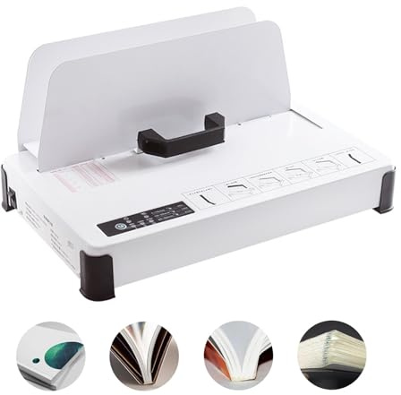 Naturalpowev Thermal Binding Machine 1-50MM Binding Thickness Universal Thermal Binder 3 Levels Time Setting Hot Melt Machine Contract Document Invoice Folder