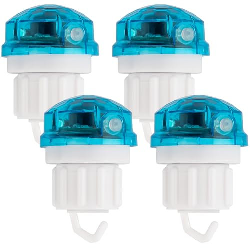 WIYETY 4 Stück Bissanzeiger Angeln: Elektronische Bissanzeiger, LED Alarm Leuchte Angeln mit Bewegungssensor, Angel Bissanzeiger für Nachtangeln Oder Meeresangeln