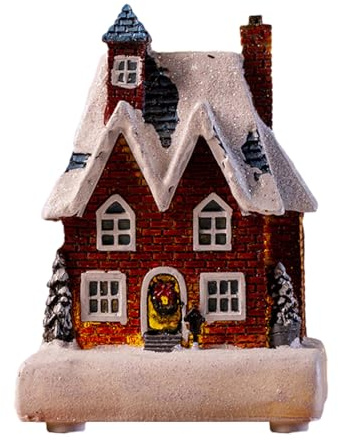 Genérico Casas Navideñas | Figuras de Casitas con Luz LED para Mesa | Decoración para Hogar y Escritorio | Fiestas Escaparates Estantes Ventanas