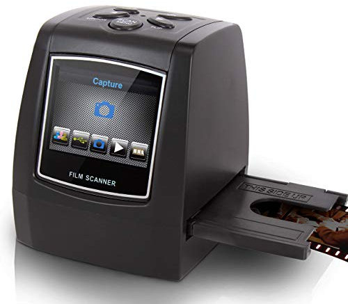 Pyle PSCNPHO32.5 - Escáner de Diapositivas de película Digital de Diapositivas, convertidor de imágenes, Compatible con película Super-8, película de 126 Kpk, Convierte Diapositivas de 35 mm y
