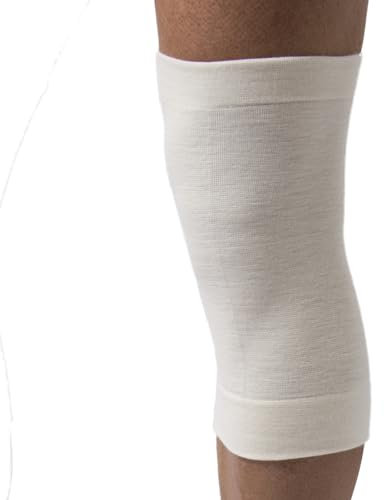 Beman 552 - Ginocchiera Ortopedica Lana Merino all' 80%, Fascia Elastica Ginocchio, Ginocchiera per Artrosi Ginocchio, scalda ginocchia, Supporto ginocchio (Bianco,1)