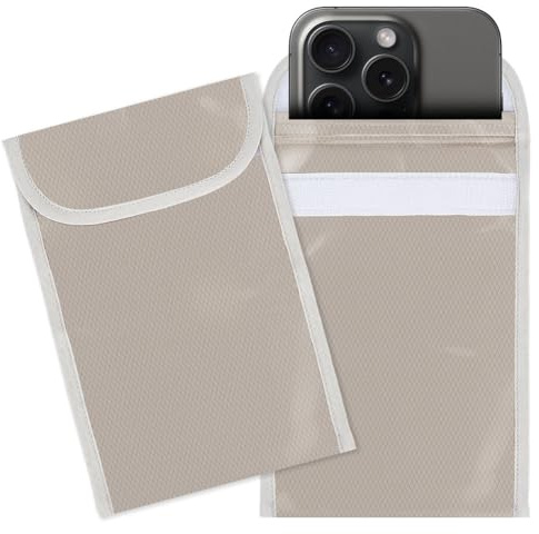 OLYCRAFT 2Pcs EMF Blocking Shield Sleeves for Cell Phone 17.8x11.9cm EMF Protection Phone Sleeve Anti-EMP Signal Blocking Bags 3mm Thick EMF Blocking Phone Case for Cell Phone Privacy Security
