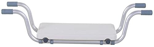 Sedile per vasca, tavole da bagno, capacità di carico di 130 kg, sedile da bagno, sedile da bagno regolabile per la vasca, accessori confortevoli: 73-83 x 22 x 18 cm (bianco)