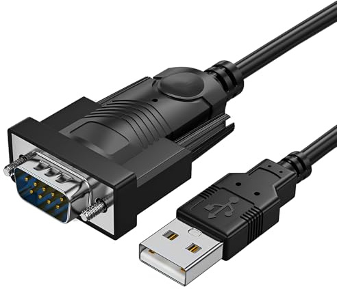Lumitrex Câble USB vers Série 1,8M, Adaptateur Série USB vers RS232 Mâle, Câble Série 9 Broches DB9 avec Chipset PL2303 pour Routeurs Commutateurs Imprimantes et Modems, Windows 11 10 8.1 8 7