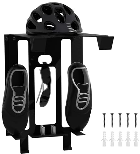 Soporte de pared para bicicleta, soporte de pared multifuncional para bicicleta con ganchos, soporte de pared para bicicleta de carretera, también para cascos, zapatos y gafas de protección, robusto y