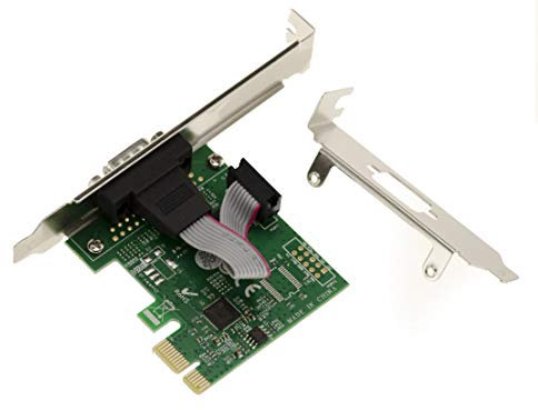 KALEA-INFORMATIQUE Scheda controller PCI Express PCIe Seriale RS232 a 1 porta con chipset ASIX AX99100. Opzioni di montaggio a basso e alto profilo