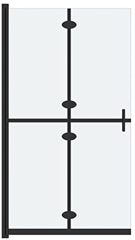 VidaXL Vikbar Duschvägg Med Frostat ESG-Glas 80x190 cm - Duschskärm, Skiljeväggar