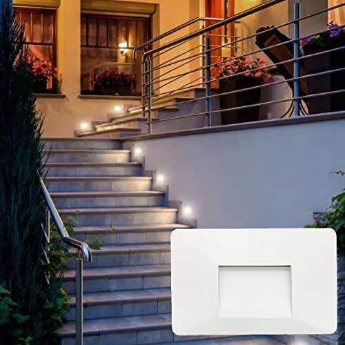 TOT ELECTRIC Segnapasso led incasso 3W per cassetta scatola 503 220V applique per esterno 3 moduli lampada da parete bianco luce notturna Calda