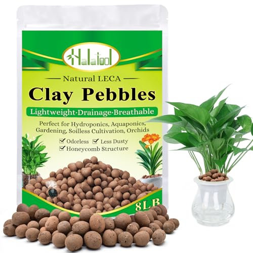Halatool Galets d'argile bio de 3,6 kg, 4 mm-16 mm, pour plantes, galets d'argile hydroponique, jardinage, drainage, décoration aquaponie