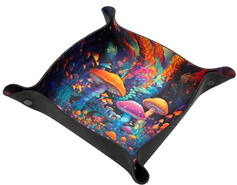 Dice Tray For Tabletop Games and RPG compatible with Wonder Book, Roll Player, Ashes Reborn - Land of Mushrooms