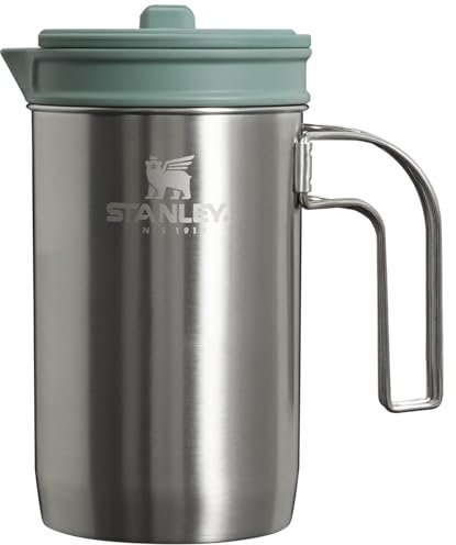 STANLEY The All-In-One Boil + Brew French Press Stainless Steel Shale | 32 oz / 0.94 L