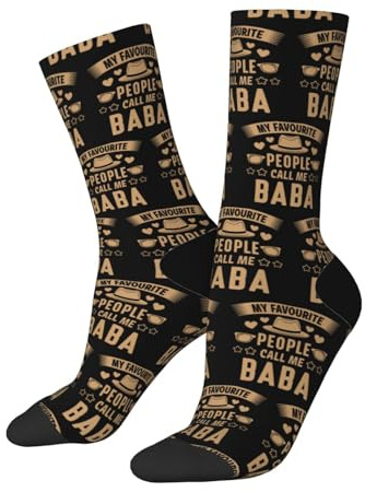 Anzugsocken Meine Lieblingsmenschen Nennen Mich Baba Training Socken Langlebig Diabetikersocken Weich Socken Für Freizeitaktivitäten Fußball Schule