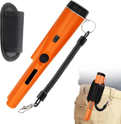 KQWVZ Pinpointer Metalldetektor, Tragbar Metallsuchgerät Wasserdicht, 360° Pin Pointer Metallsucher, Tragbarer Metalldetektor mit eingebautem LED Indicator, Tragbar Metalldetektor für Goldmünze