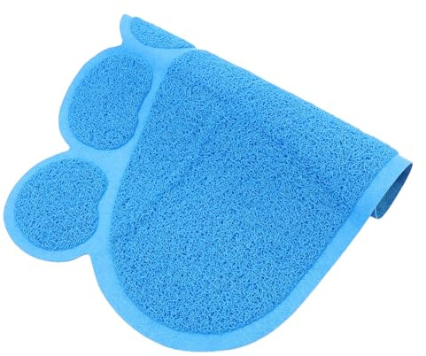 HEMOTON Alfombra para Gatos Forma De Pata para Comederos y Bebederos Color Natural Mediano Material Resistente De Comida y Agua para Gatos Catalyst y Dr Elsey's