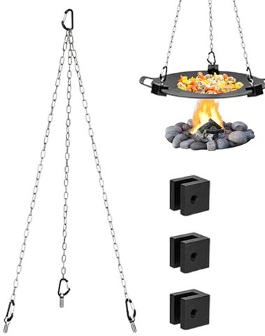 Grill de trípode para fogata: rejilla de cocina plegable, gancho de olla colgante, marco de quemador compacto | Herramienta de barbacoa , cocina de picnic ajustable, accesorio portátil de fogat