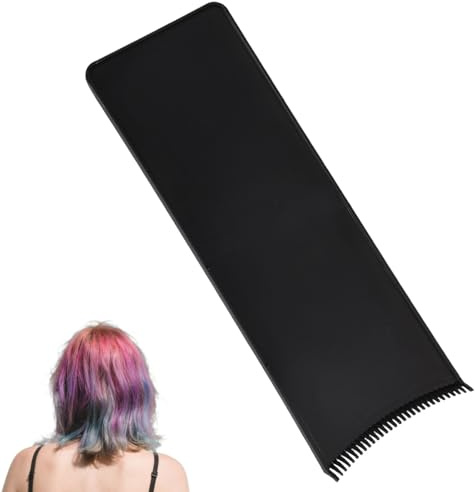 Balayage Highlighting Board with Teeth, Hair Coloring Palette Reusable Foiling Board Professional Hair Dye Tools for Stylists Salon DIY (Black)