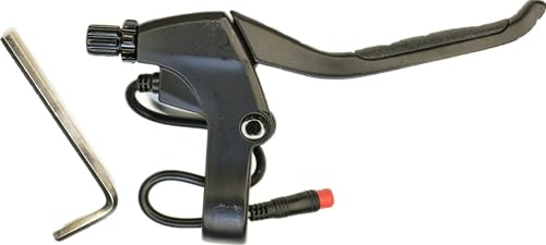 RiuScooter Maneta de Freno para Patinete Eléctrico, 2 Pines, Compatible con Smartgyro, Urbanglide, Youin, Joyor, Negro R derecha