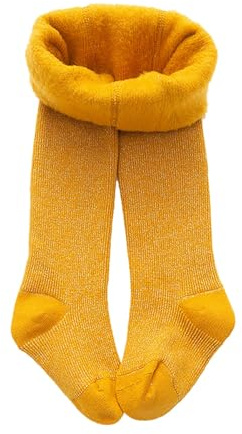 Collant Polaire pour Fille Collants Doux Bébé Collants en Coton Respirant Thermiques Chaussettes Tricotées Jambières Bébé Collant Polaire Enfant