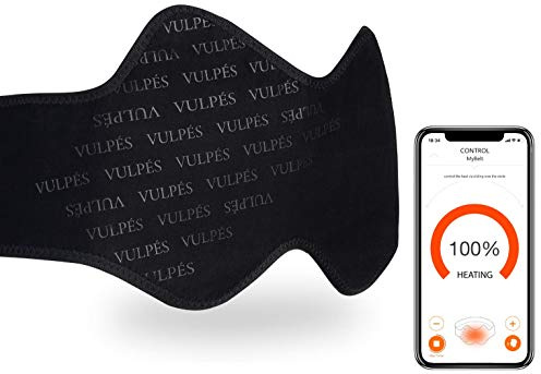 Vulpés Kidney Belt - Scaldaschiena riscaldabile intelligente | Supporto termico per la schiena, i reni e i bacini | Controllo smartphone | tecnologia grafene | Sviluppato in Germania