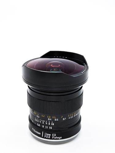 TT Artisan Fisheye Lens 11mm f 2.8 Connection Sony E Mount Ultra Wide Angle Lens for Full Format in Aluminium Housing Picture Angle 180 Degrees 11mm F2.8 Black