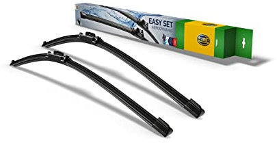 HELLA 9XW 358 164-041 Easy Set OE Limpiaparabrisas - SetOE5555 - Escobilla con hoja plana - para vehic. dirección izquierda - 550/550mm - 22/22 - delante - Cant.: 2