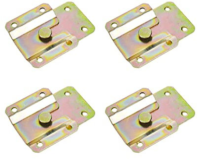 Xiaoyztan 4 Paar abnehmbare Bettgitterhalterung mit Schnalle, Traversenhalterung, aktive Regalhalterung, Holz-Bett-Hängeplatte, Möbelrahmen, Verbindungsbeschläge (60 x 50 mm Sockel)