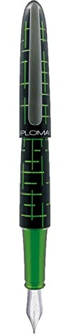 DIPLOMAT ELOX Füllfederhalter B/Handgefertigt/mit Geschenkbox/Füllhalter Füller Fountain Pen/Füllfederhalter/Farbe: Schwarz Grün, 1 Stück (1er Pack)