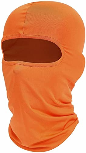 UK-UNIQUE Sturmhaube, Gesichtsmaske, atmungsaktiv, leicht, für Ski, Motorrad, Rennen, Radfahren, Mehrzweck-Sturmhaube, Unisex, Herren, Damen, Kinder, Jungen, Mädchen, Orange