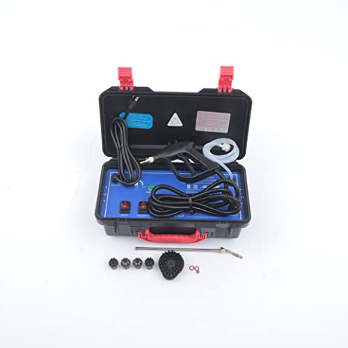 3KW Tragbar Hochtemperatur Dampfreiniger Hochdruck Mobile Dampfreiniger Mehrzweck KüChe Dunstabzugshaube Klimaanlage Maschine Kfz Reinigungsmaschine, Dampfdruck 3-5 bar, 100-130°C