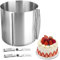 Cake Ring Adjustable 16 to 30cm ‎CTDMJ Telescopic Mousse Ring Mousse Round Mold Metal Cooking Rings Stable Stainless Steel Baking Ring, Leak Proof, Cake Mold with Precise Scaling Inside, Height 15 cm