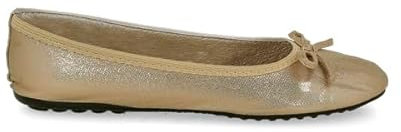 PAYMA - Ballerines Pliables pour Femmes. Chaussure d'été Confortable. Chaussure Plate. Plante Rembourrée. Bout Rond. Couleur: Or, Taille: EU 38