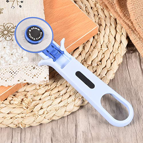 Zerodis Utensili per Tessuti Utensile da Taglio per Tessuti Design con Blocco di Sicurezza Coltello a Rullo da Taglio di Precisione per, Carta e Pelle Ideale per Artigiani e Quilter Taglierina (45