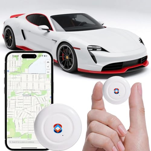 GPS Tracker for Vehicles, Cars, Pets, Kids & Valuables – No SIM Card, No Subscription – Real-Time Global Tracking Device – Compatible with iOS & Android