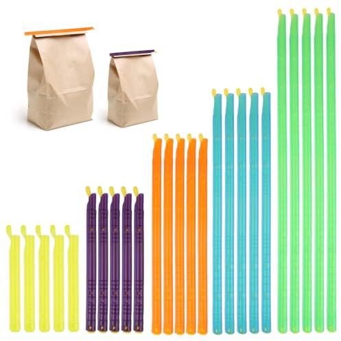 Yohtlfp 25 Piezas Pinzas Bolsas Alimentos, Pinzas Cocina Bolsas Clip de Cierre de Cocina Reutilizable de plástico para Embalaje de Cocina, Caramelos Aperitivos