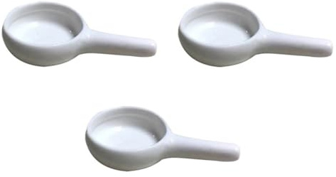 IDEANATEGRATE 3 Pezzi Porta Candele di Ceramica Bianca, Piatto per Candele per Lampade Aromaterapia, Vassoio Liscio e Brillante per Tè