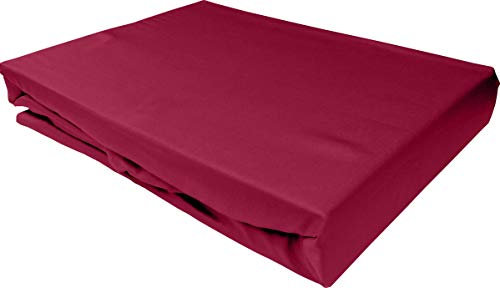 Bettwaesche-mit-Stil Mako Satin Spannbettlaken Spannlaken Spannbetttuch (140 cm x 200 cm, Matratzenhhöhe 21-30cm, Pink)