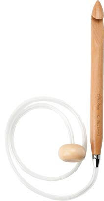 ChiaoGoo Bamboo Tunisian Crochet Hook - 32in (80cm) Cable - 6mm [J]