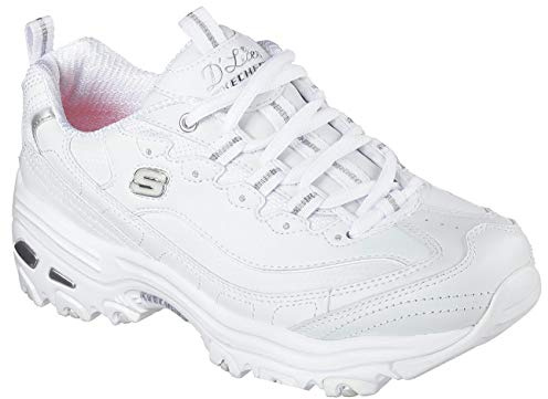Skechers D-Lites - Fresh Start - Blanco/Plata Cuero