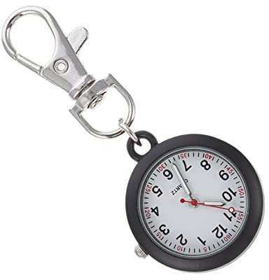 balacoo Schwesternuhr: Rucksack Schlüsselanhänger Uhr - Karabineruhr - Clip-on Quarzuhr für Ärzte Krankenschwestern Sanitäter Köche Sport Unisex
