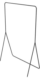 Box and Beyond Kleiderstange, Metall, Schwarz, 150x100x45cm