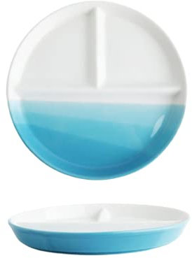 Plaques de fondue 4 pièces Ensemble de céramique colorée, ronde 20.3cm / 8inch 01